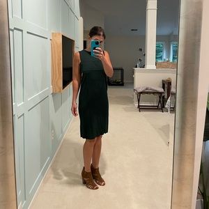 Jade green cut-out tank dress